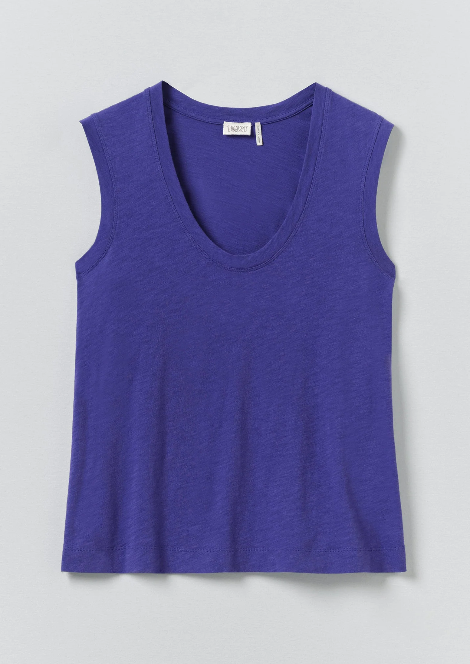 Cotton Sleeveless Tee | Cobalt