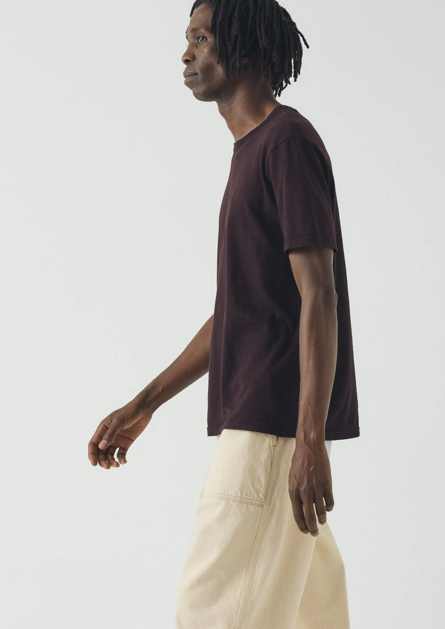 Theo Cotton Short Sleeve Tee | Beetroot - Image 2