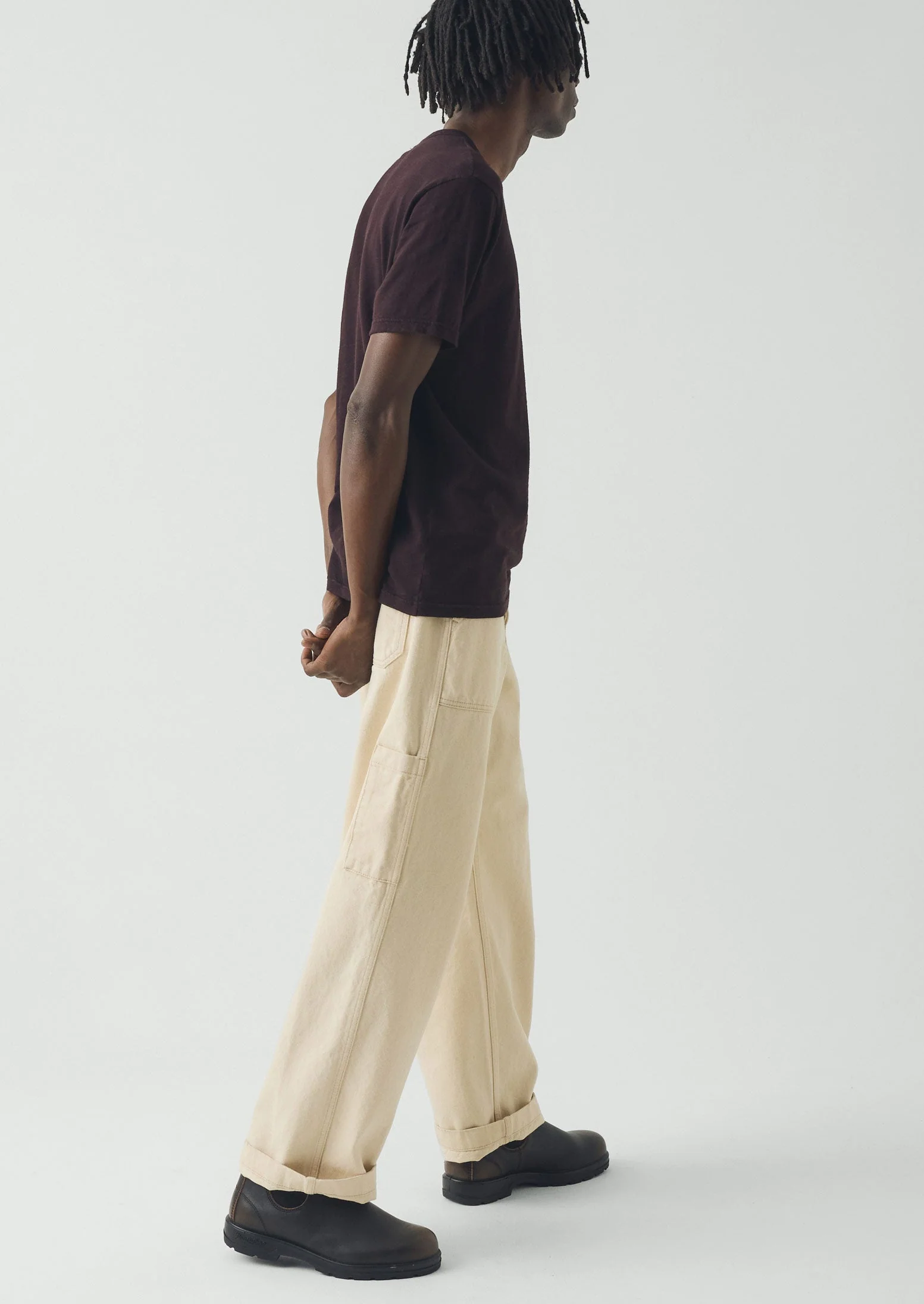Theo Cotton Short Sleeve Tee | Beetroot - Image 4