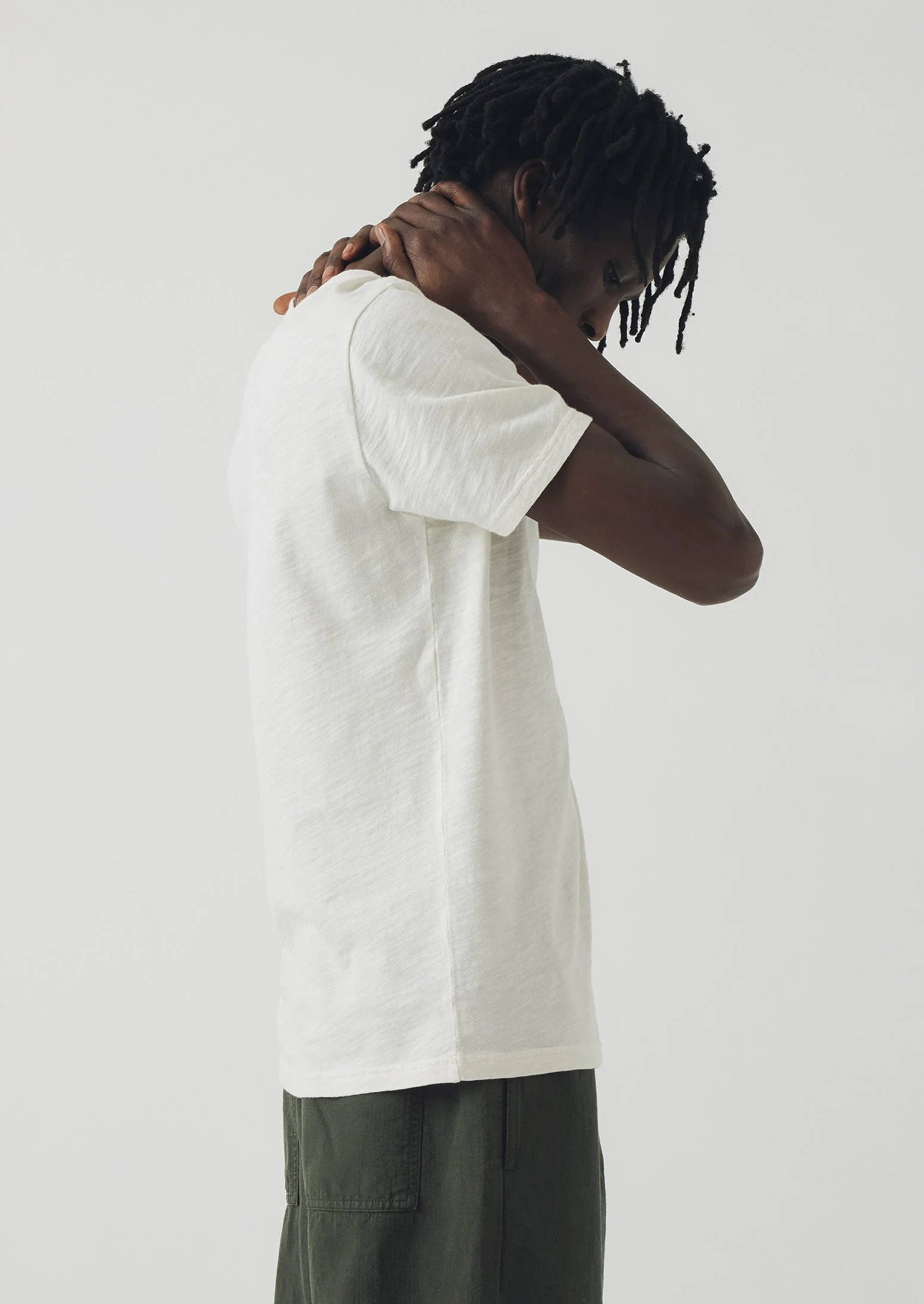 Theo Cotton Short Sleeve Tee | Chalk - Image 3