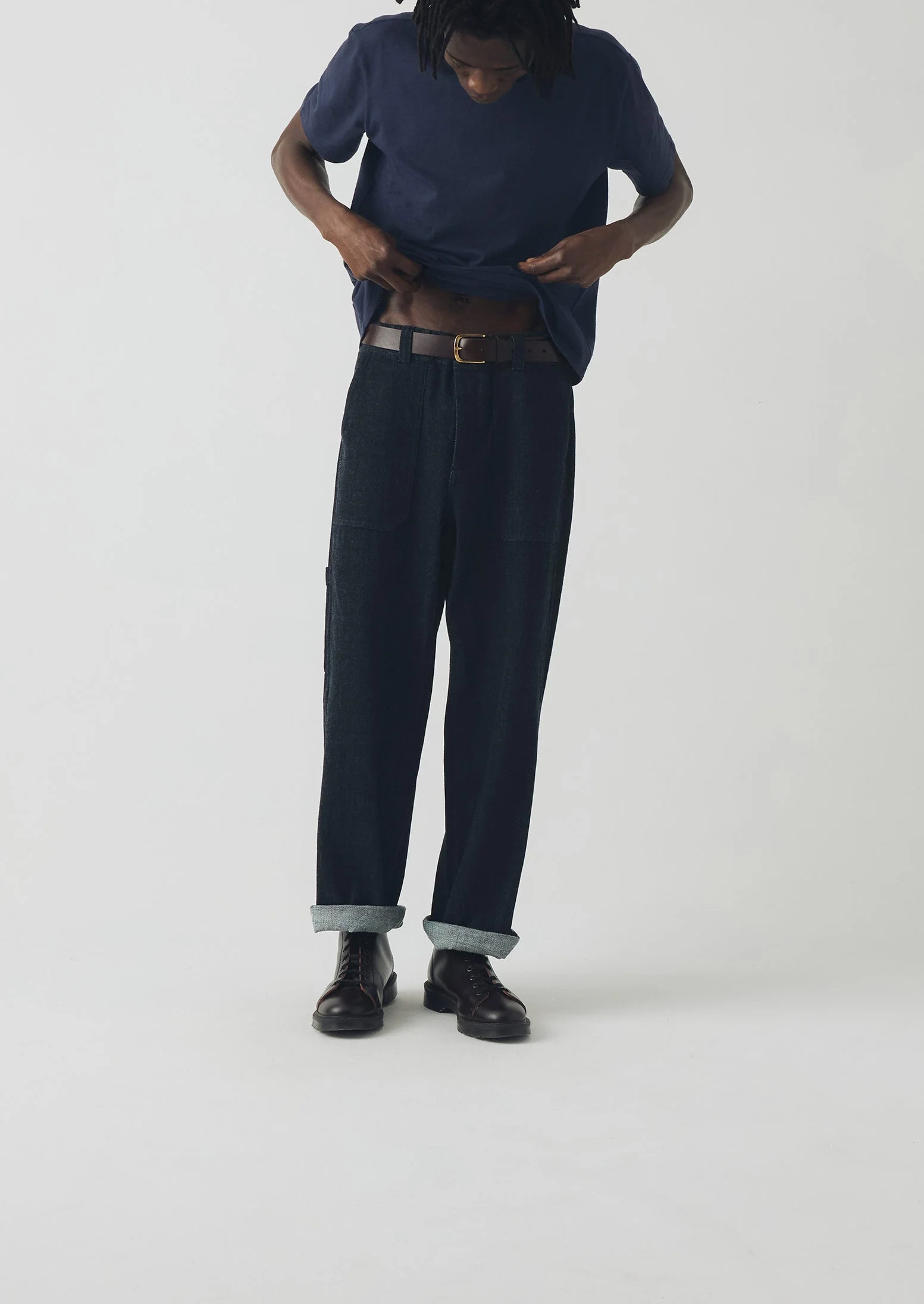 Theo Cotton Short Sleeve Tee | Prussian Blue - Image 3