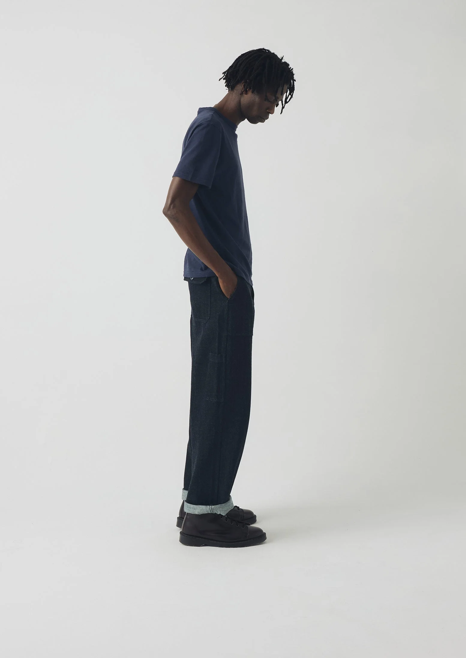 Theo Cotton Short Sleeve Tee | Prussian Blue - Image 4