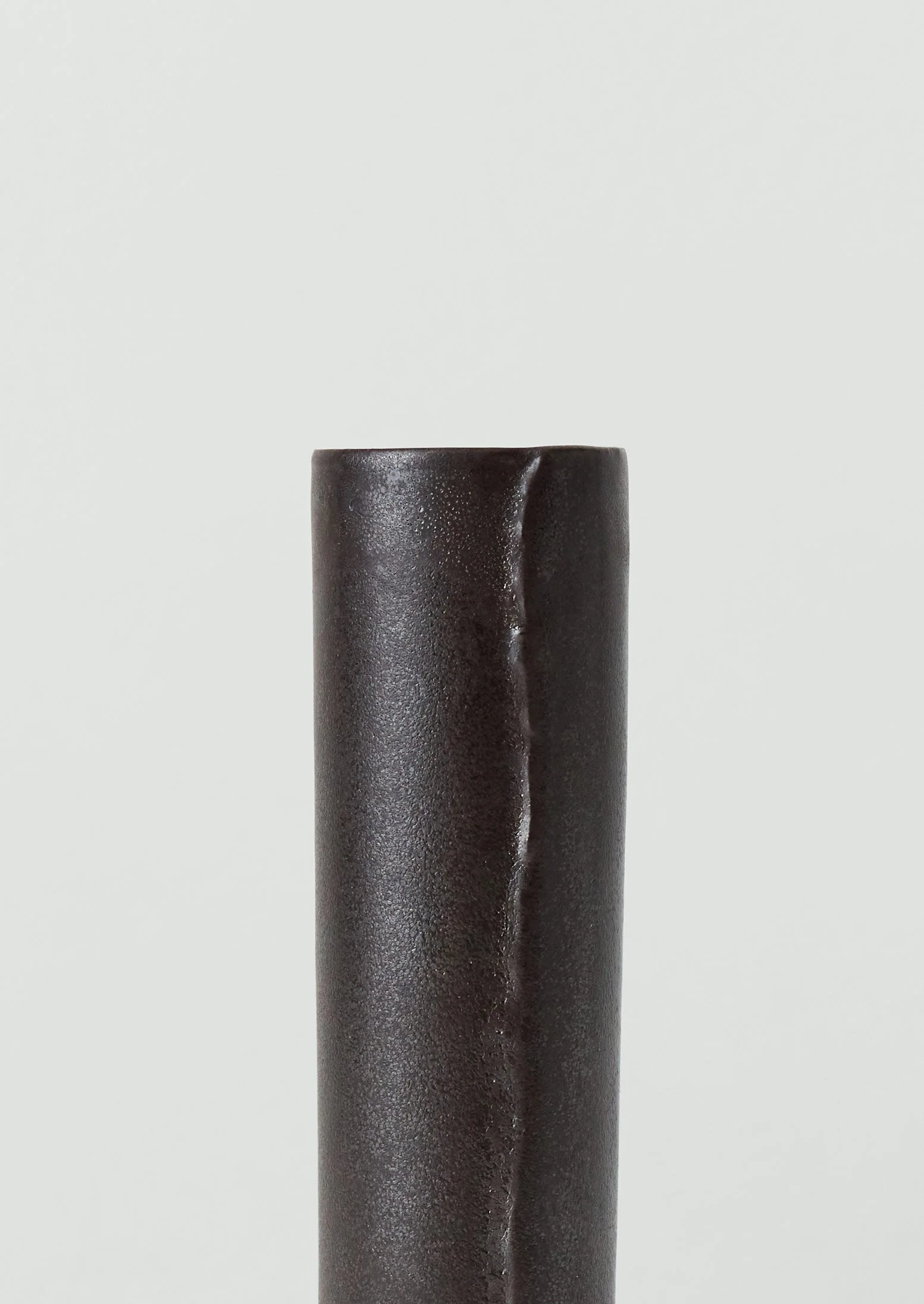 Tom Lawson Small Cylindrical Vase | Dark Chocolate - Image 5