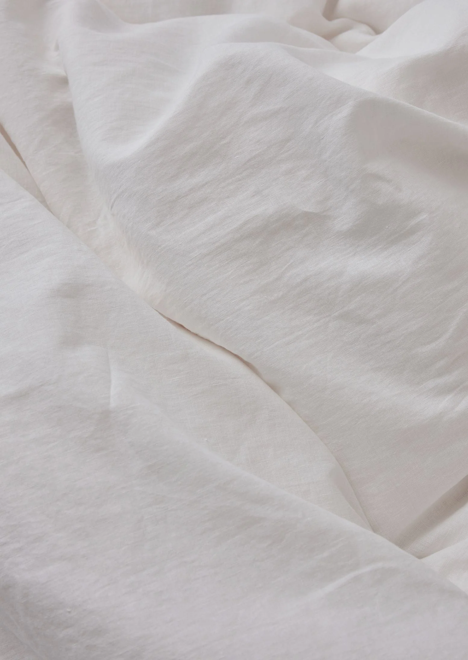 Washed Linen Cotton Duvet Cover | Ecru - Image 6