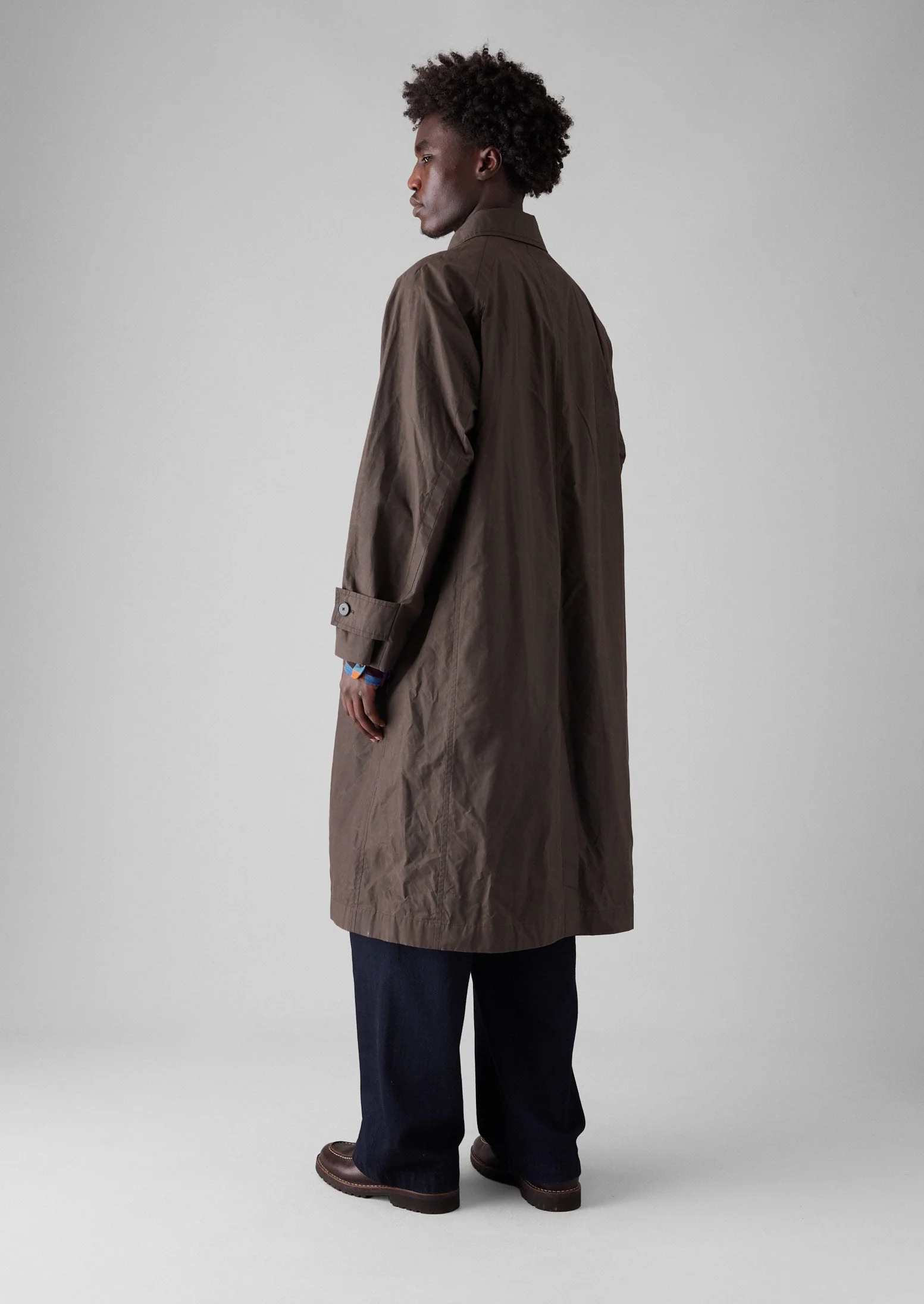 Waxed Cotton Trench Coat | Rye - Image 6