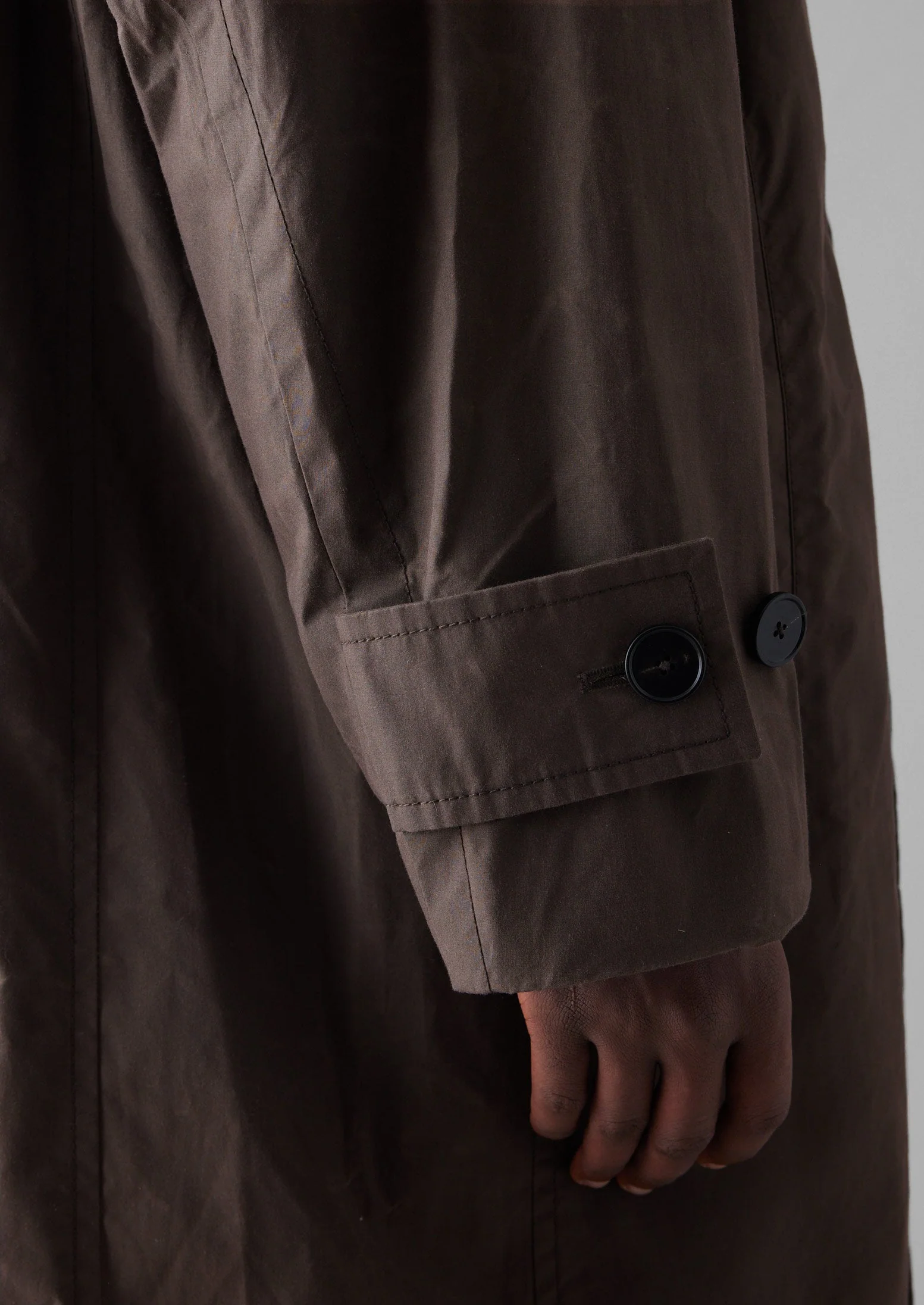 Waxed Cotton Trench Coat | Rye - Image 7