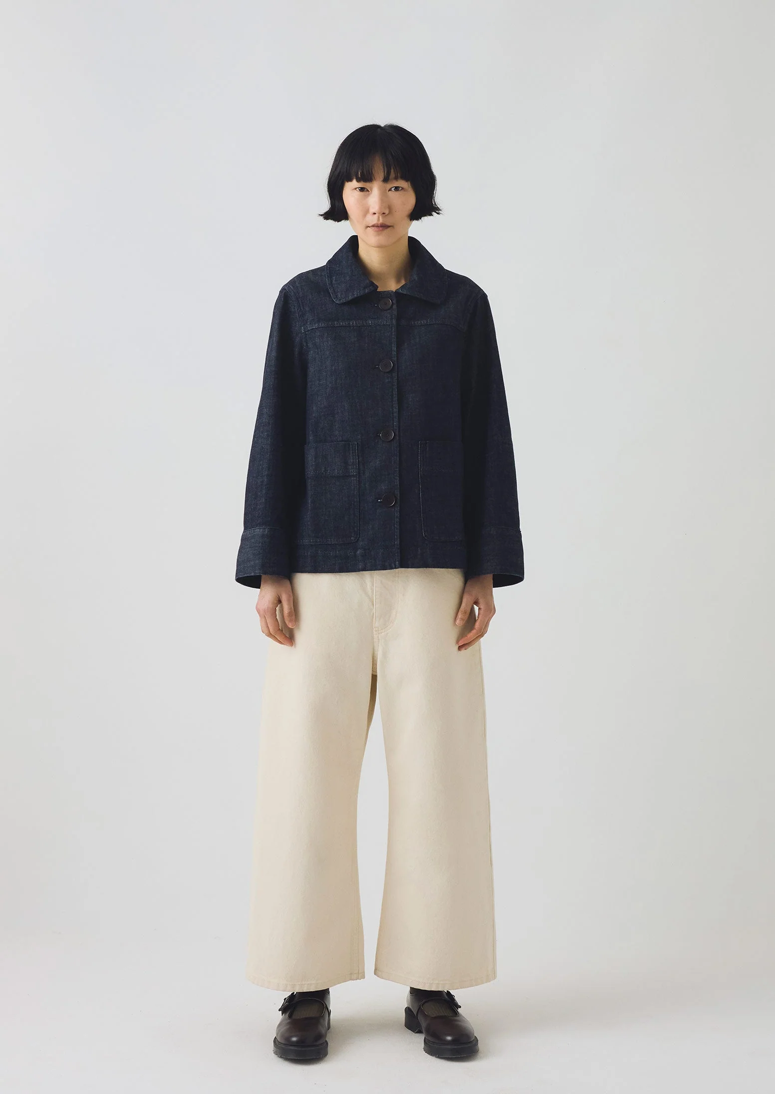 Wide Sleeve Indigo Denim Jacket | Indigo - Image 2