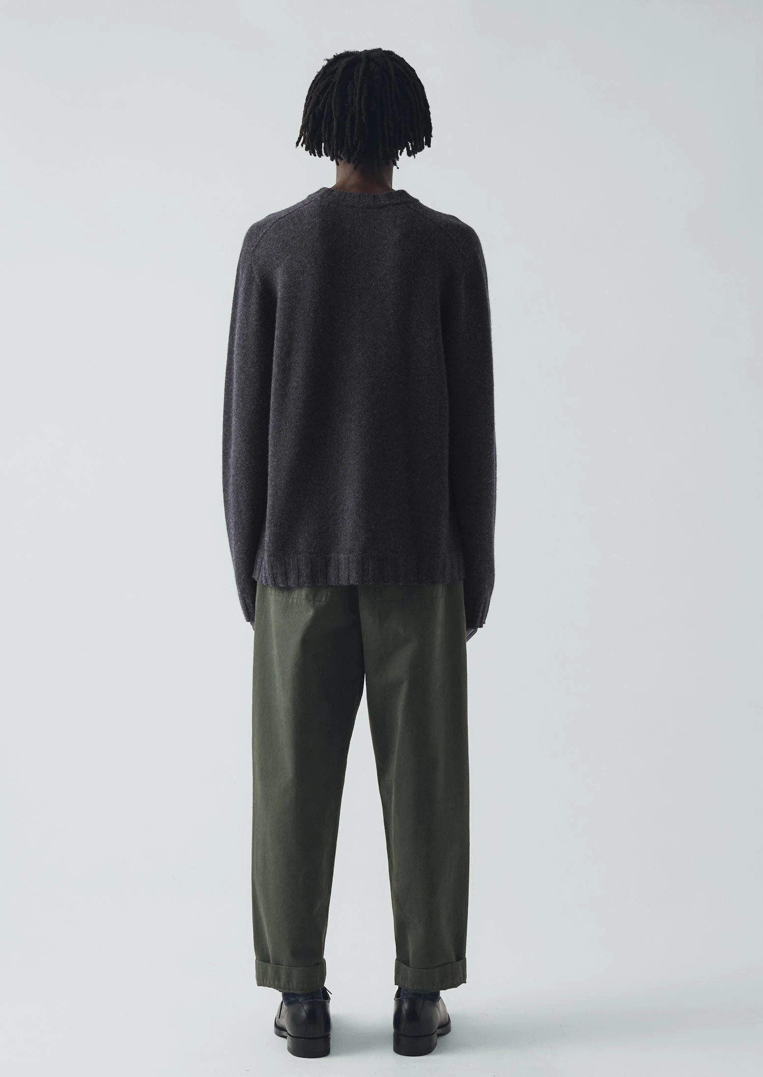 Wool Cashmere Sweater | Charcoal - Image 4